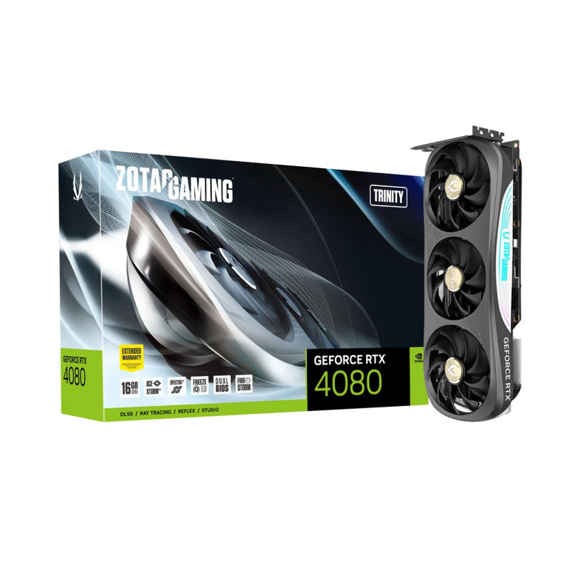 Zotac Gaming GeForce RTX 4080 Trinity 16GB GDDR6X Graphics Card - كرت الشاشة